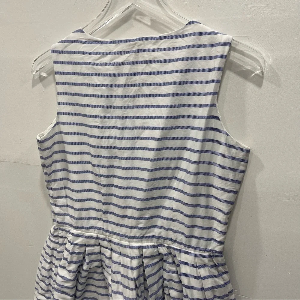 Mini Boden Johnnie B Stripe Floral Trim Cotton Sleeveless Dress Size 15-16y
